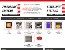 Tablet Screenshot of fireblindsystems.com